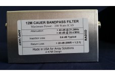 W3NQN Design mono band Cauer Elliptical filter for the 12 meters band by K7MI